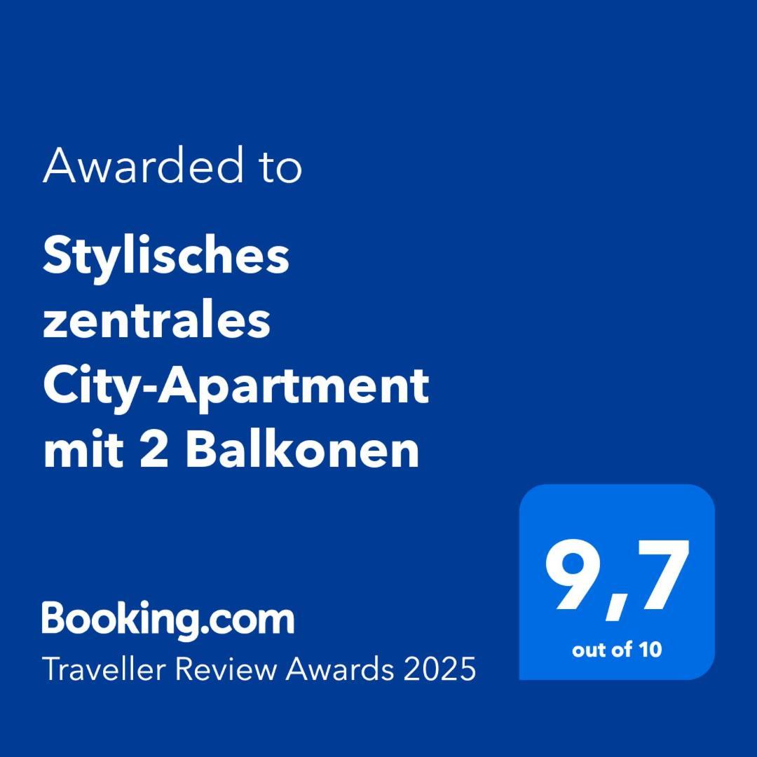 Stylisches Zentrales City-Apartment Mit 2 Balkonen Leipzig Exterior photo
